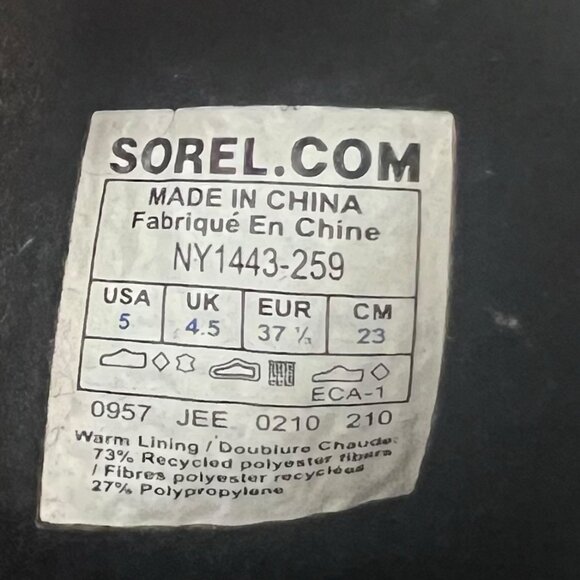 Sorel Women's Brown Winter Lace Up Boots Size 5 US Waterproof Snow Yoot Pac - Picture 10 of 14